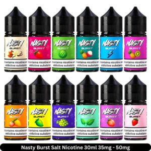 Nasty Burst Liquid Vape 30ml Nic Salt Premium Malaysian Vape Juice UAE